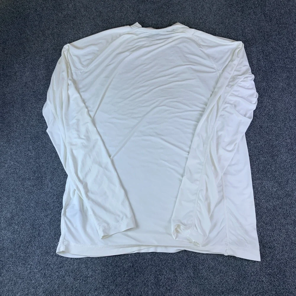 The North Face Shirt Mens Medium White Logo Raglan Sleeve Long Sleeve Activewear